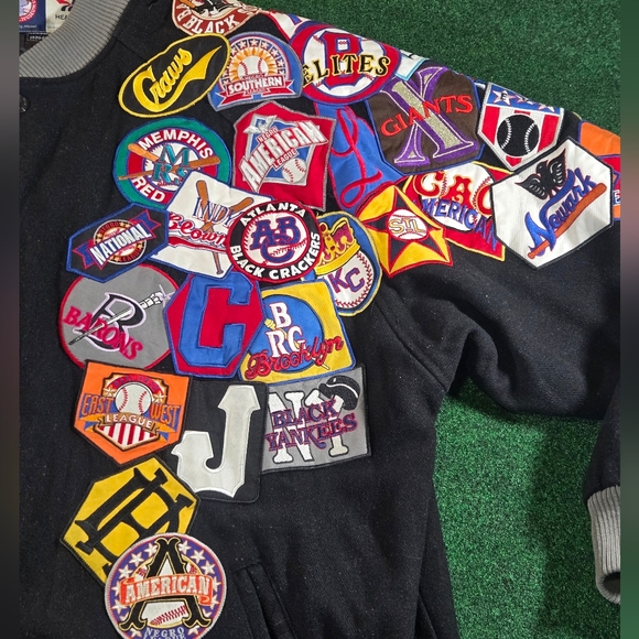 Headgear Negro League Baseball jacket Men 3XL VTG Wool Blend Hip-Hop Y2K Grunge - Picture 2 of 10
